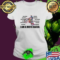 3I Am Strong Bold Custy Obesessed Passionate Fighter Smart Dedicated Relemtless Brave Tough Powerful I Am A Moto Racer Shirt Ladies tee