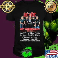 Ac Dc Band Music 48th 1973 2021 Anniversary Thank You For The Memories Signuature Shirt