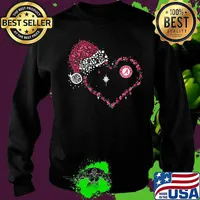 Alabama Crimson Tide Football Heart Snoopy Wear Santa Hat Christmas Shirt Sweater