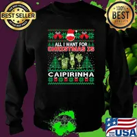 All I Want For Christmas Is Caipirinha Ugly Santa Wear Mask Shirt Sweater