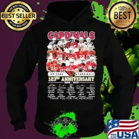 Arizona Cardinals 123rd Anniversary 1898 2021 Thank You For The Memories Signature Shirt Hoodie