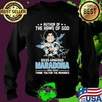 Author of the hand of god Diego Armando Maradona 1960-2020 thank you for the memories s Sweater