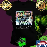 Beatleania Band Music Guitar Signuature Shirt Ladies tee