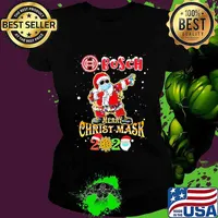 Bosch Merry Christmas 2020 Covid 19 Toilet Paper Santa Claus Wear Mask Shirt Ladies tee