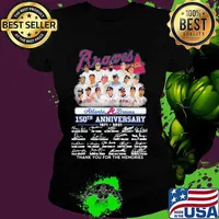 Braves Atlanta 150th Anniversary 1871 2021 Thank You For The Memories Signature Shirt Ladies tee