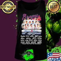 Braves Atlanta 150th Anniversary 1871 2021 Thank You For The Memories Signature Shirt Tank top