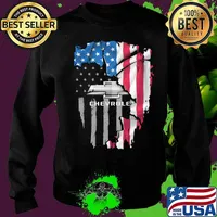 Chevrolet Company Cars American Flag Shirt Sweater