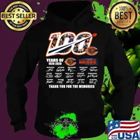 Chicago Bears The Bears 100 Years Of 1920 2020 Thank You For The Memories Shirt Hoodie