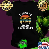 Class Of 2020 Quarantined Graduation Bachelors Masters College Vintage Shirt Ladies tee