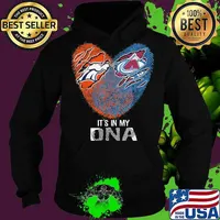 Colorado Avalanche And Denver Broncos It's In My Dna Nfl Football Heart Shirt Hoodie