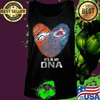Colorado Avalanche And Denver Broncos It's In My Dna Nfl Football Heart Shirt Tank top