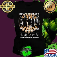 Greenfield 28th Anniversary 1993 2021 Thank You For The Memories Signuature Shirt Ladies tee
