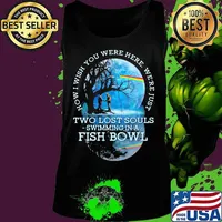 How I Wish You Were Here We’re Just Two Lost Souls Swimming In A Fish Bowl Lgbt Pink Floyd Shirt Tank top