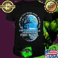 How I Wish You Were Here We’re Just Two Lost Souls Swimming In A Fish Bowl Lgbt Pink Floyd Shirt