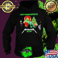 I Just Wanna Listen To Metallic All Day Grinch Merry Christmas Shirt Hoodie