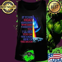 If Your Head Explodes With Dark Forebodings Too I’ll See You On The Dark Side Of The Moon Pink Floyd Lgbt Shirt Tank top