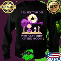 I’ll See You On The Dark Side Of The Moon Snoopy And Friend Watching Pink Floyd Shirt Sweater