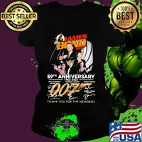 James Bond 007 59th Anniversary 1962 2021 Thank You For The Memories Signature Shirt Ladies tee