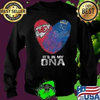 Kansas City Chiefs And Kansas City Royals It's In My Dna Heart Shirt Sweater