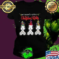 My Favorite Color Is Christmas Lights Snoopys Xmas Shirt Ladies tee