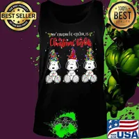 My Favorite Color Is Christmas Lights Snoopys Xmas Shirt Tank top