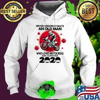 Never Underestimate An Old Man Who Loves Motocross And Survided 2020 Wear Mask Moonblood Shirt Hoodie