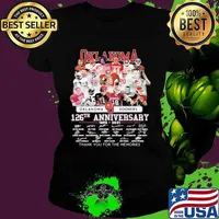 Oklahoma Sooners 126th Anniversary 1895 2021 Thank You For The Memories Signature Shirt Ladies tee