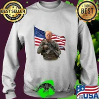 President Donald Trump Usa Flag Patriotic Soldier 2020 Veteran Shirt Sweater