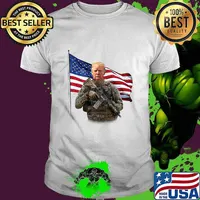President Donald Trump Usa Flag Patriotic Soldier 2020 Veteran Shirt