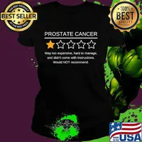 Prostate Cancer Awareness One Star Rating Survivor Shirt Ladies tee