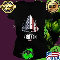 Release The Kraken Trump 2020 Election Usa Flag Octopus Shirt Ladies tee