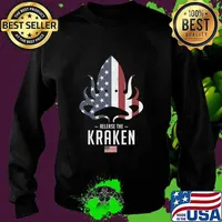 Release The Kraken Trump 2020 Election Usa Flag Octopus Shirt Sweater