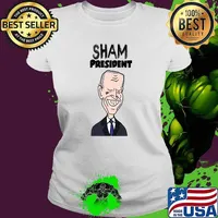 Sham President Socialdudtees Anti Joe Biden Political Cartoon Shirt Ladies tee