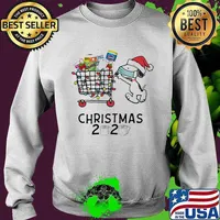 Snoopy Wear Mask With Hat Santa Claus Go Shopping Christmas 2020 Toilet Paper Shirt Sweater