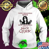 Some Grandmas Knit Real Grandmas Listen To Alice Cooper Crewneck Xmas Shirt Hoodie
