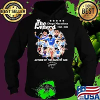 The Legend Diego Maradona 1960 2020 Author Of The Hand Of God Signuature Shirt Hoodie