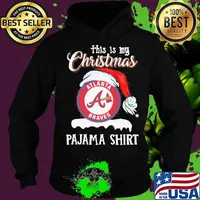This Is My Christmas Allanta Braves Pajama Santa Claus Merry Xmas Shirt Hoodie