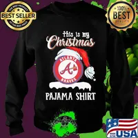 This Is My Christmas Allanta Braves Pajama Santa Claus Merry Xmas Shirt Sweater