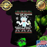 Tis the season to get riggity wrecked son Rick and Morty s Ladies tee