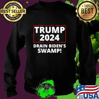 Trump 2024 Drain The Swamp Anti Biden Stars Shirt Sweater