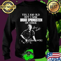 Yes I Am Old But I Saw Bruge Springsteen On Stage Guitar Signature Shirt Sweater