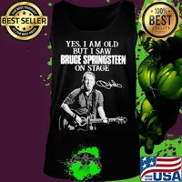 Yes I Am Old But I Saw Bruge Springsteen On Stage Guitar Signuature Shirt Tank top