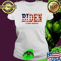 Biden 1.20.2021 Inauguration Day President Election American Flag Shirt Ladies tee