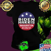 Biden Harris 2021 Inauguration Commemorative Retro Stars Shirt Ladies tee