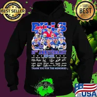 Bills 61st Anniversary 1960 2021 Thank You For The Memories Signature Shirt Hoodie