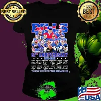 Bills 61st Anniversary 1960 2021 Thank You For The Memories Signature Shirt Ladies tee