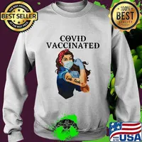 Covid Vaccincated Lab Tech Plus Strong Girl Shirt Sweater