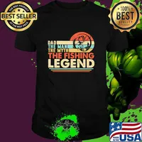 Dad The Man The Myth The Fishing Legen Vintage Shirt