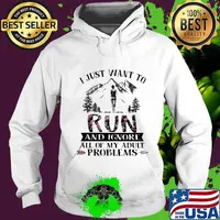 I Just Want To Run And Ignore All Of My Adult Problems Mountain Flowers Shirt Hoodie