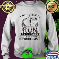 I Just Want To Run And Ignore All Of My Adult Problems Mountain Flowers Shirt Sweater